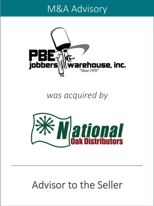 Prairie Represents PBE Jobbers Warehouse, Inc. in its Sale to National